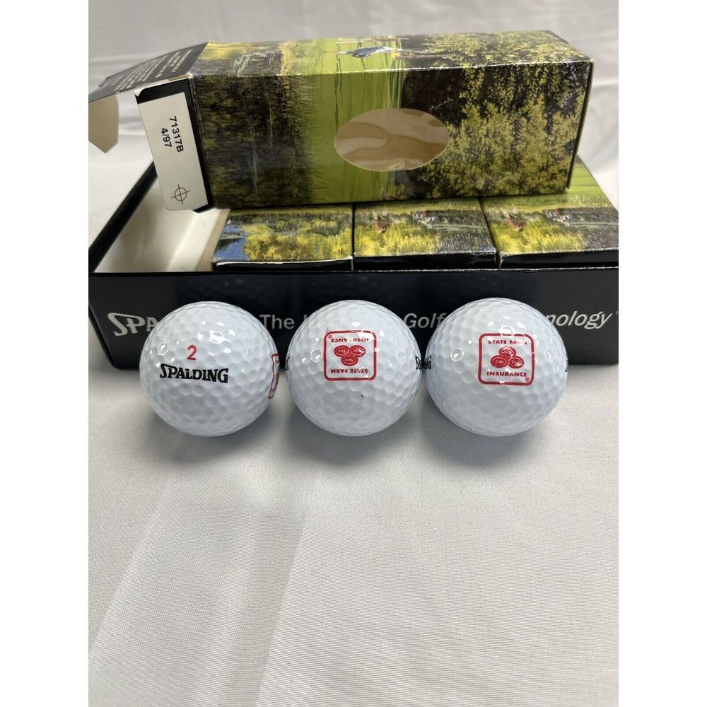 Vintage‎ Spalding Golf Balls State Farm Insurance Logo Doz NIB